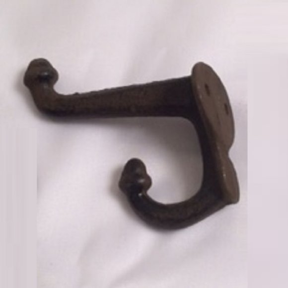 Two (2) Cast Iron Black Double Acorn Wall Hooks 3" Deep Two (2) 0170-531705 B - Picture 5 of 16